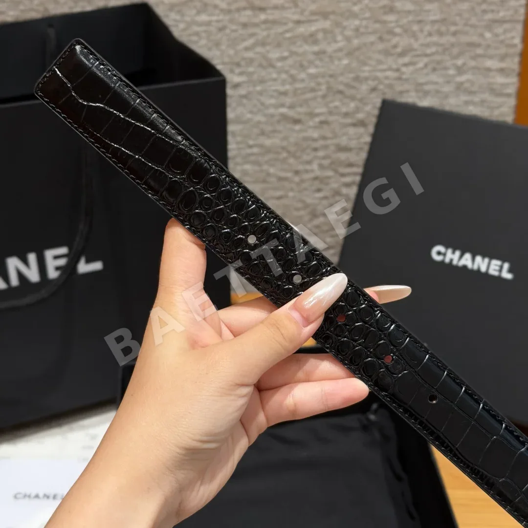 샤넬 악어무늬 가죽 벨트 상세 이미지 8