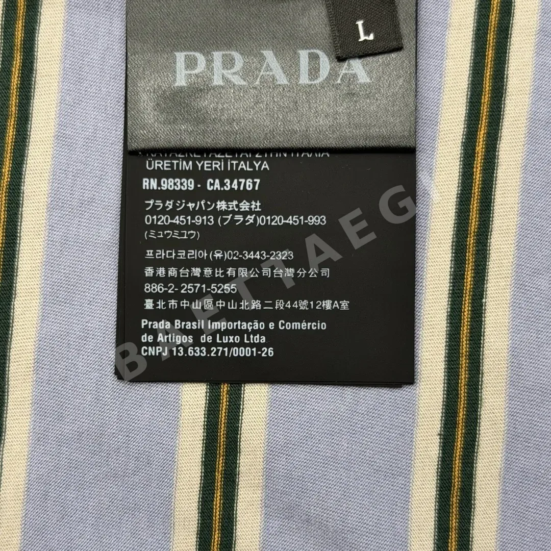 프라다 스트라이프 니트 크루넥 남성 긴팔 티셔츠 상세 이미지 9
