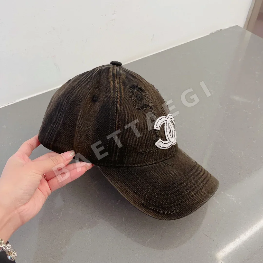 샤넬 데미지 가공 남녀 공용 야구모자 상세 이미지 5