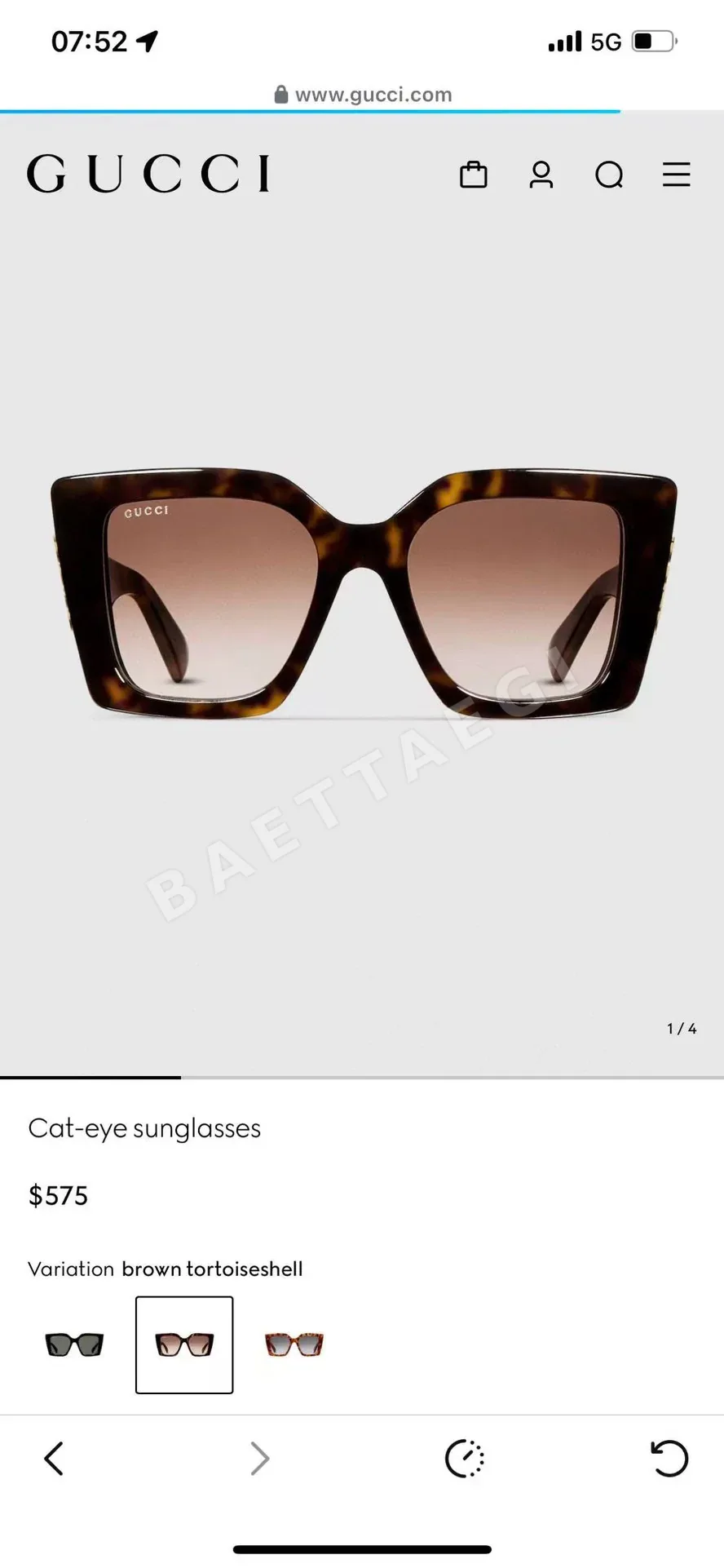 구찌 선글라스 56657 Gucci Sunglasses 상세 이미지 5