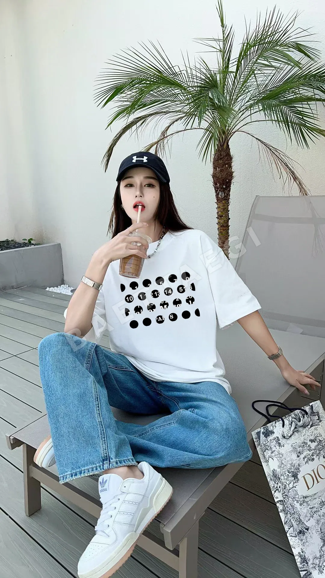 마르지엘라 프린트 로고 반팔 티셔츠 상세 이미지 8