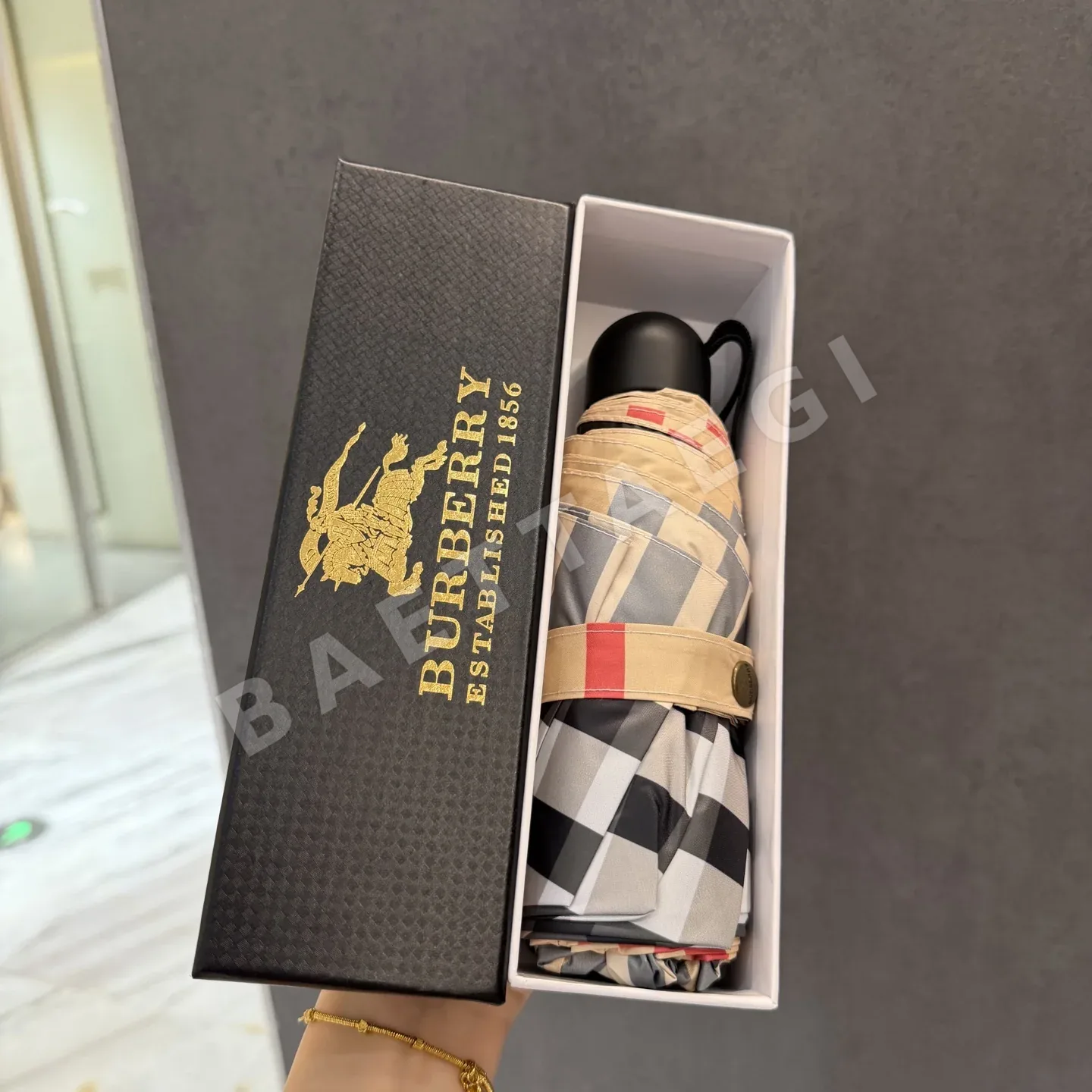 버버리 전자동 접이식 양산 우산 85459