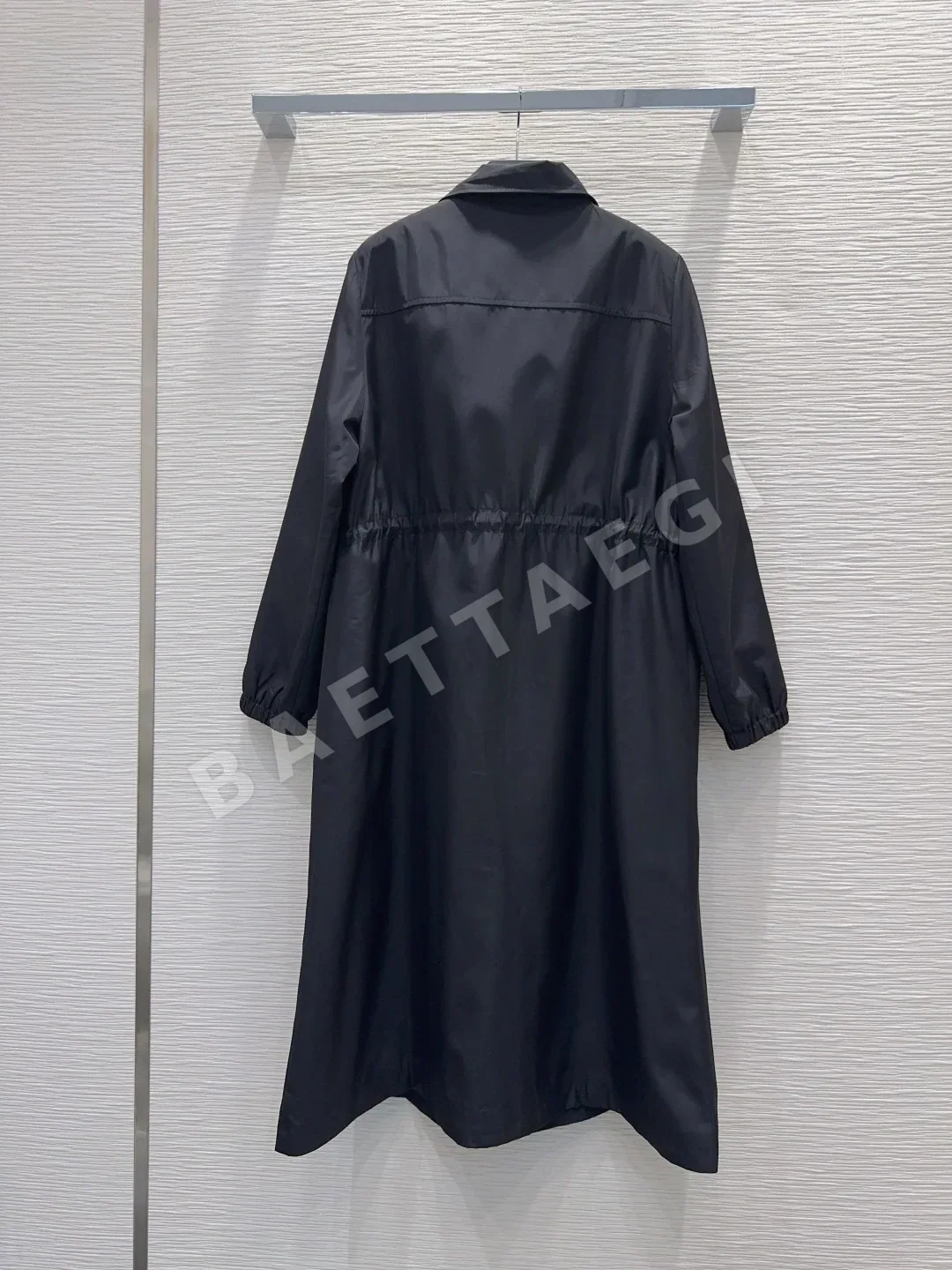 프라다 라펠 카라 롱 트렌치 코트 자켓 상세 이미지 8