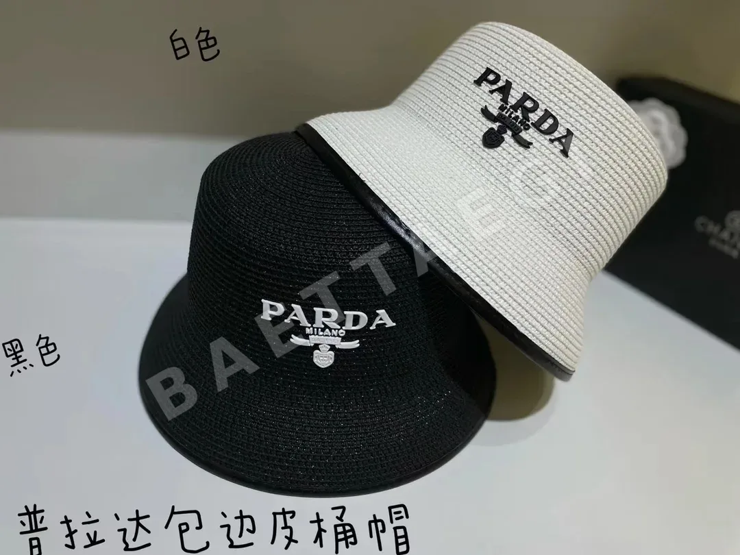 프라다 밀짚 버킷햇 모자 84717