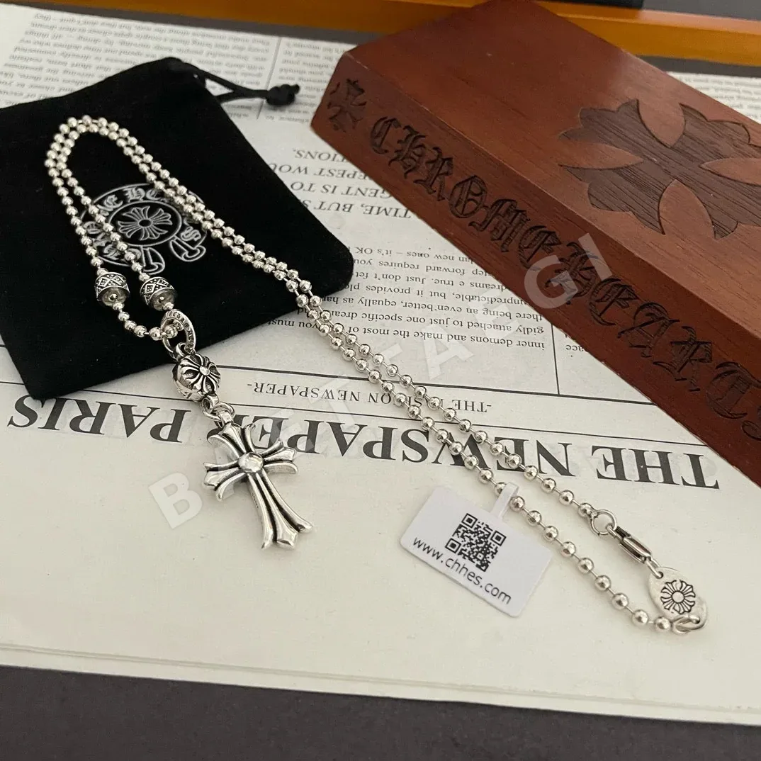크롬하츠 크로스 펜던트 진주 목걸이 상세 이미지 7