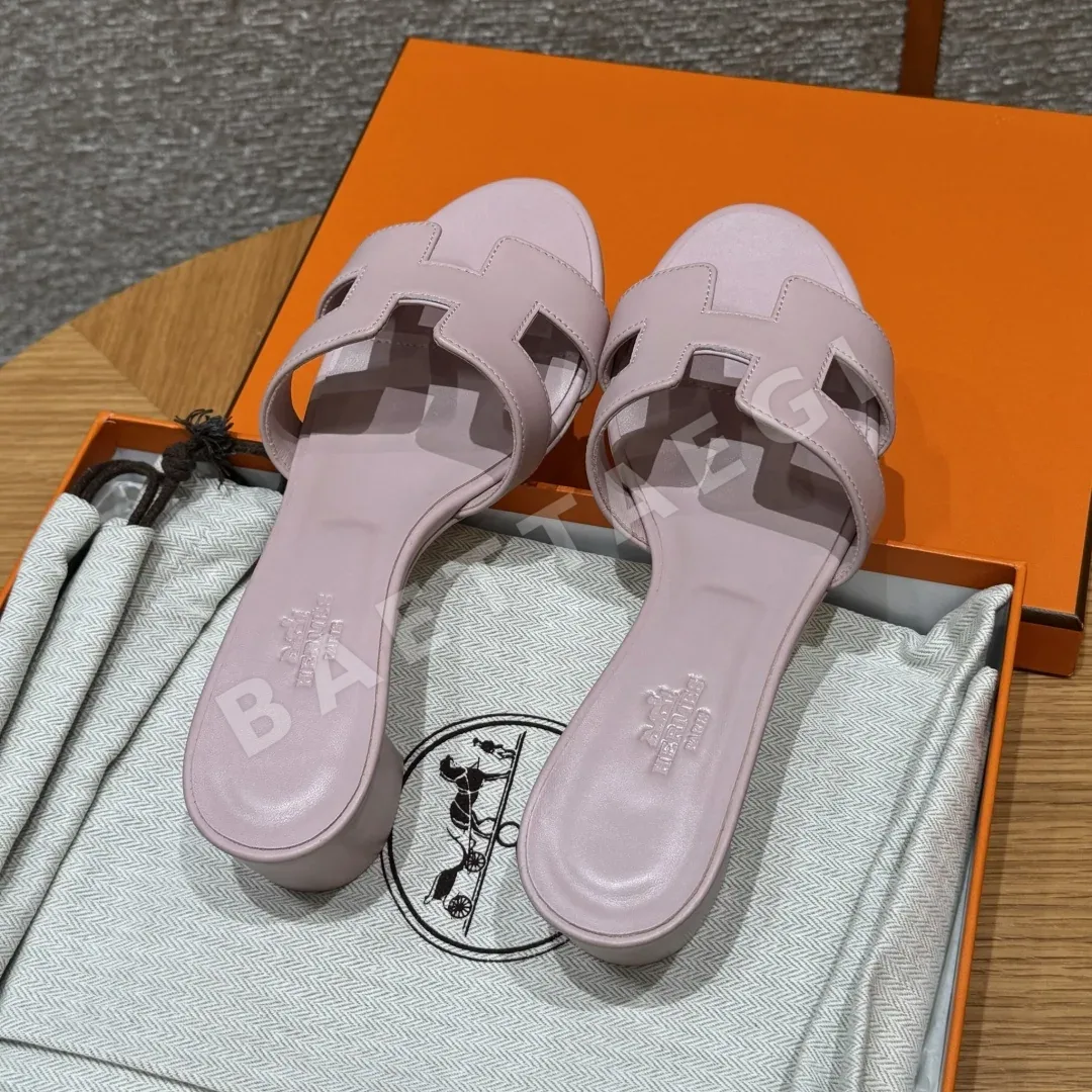 에르메스 오아시스 샌들 로즈 평직 하이힐 상세 이미지 2