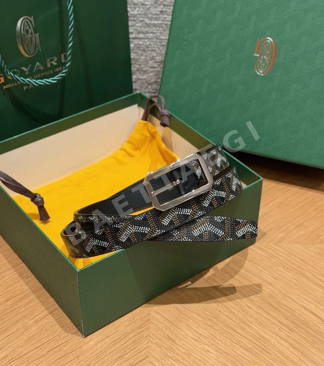 고야드 JD280 프레가트 모노그램 가죽 벨트 178985