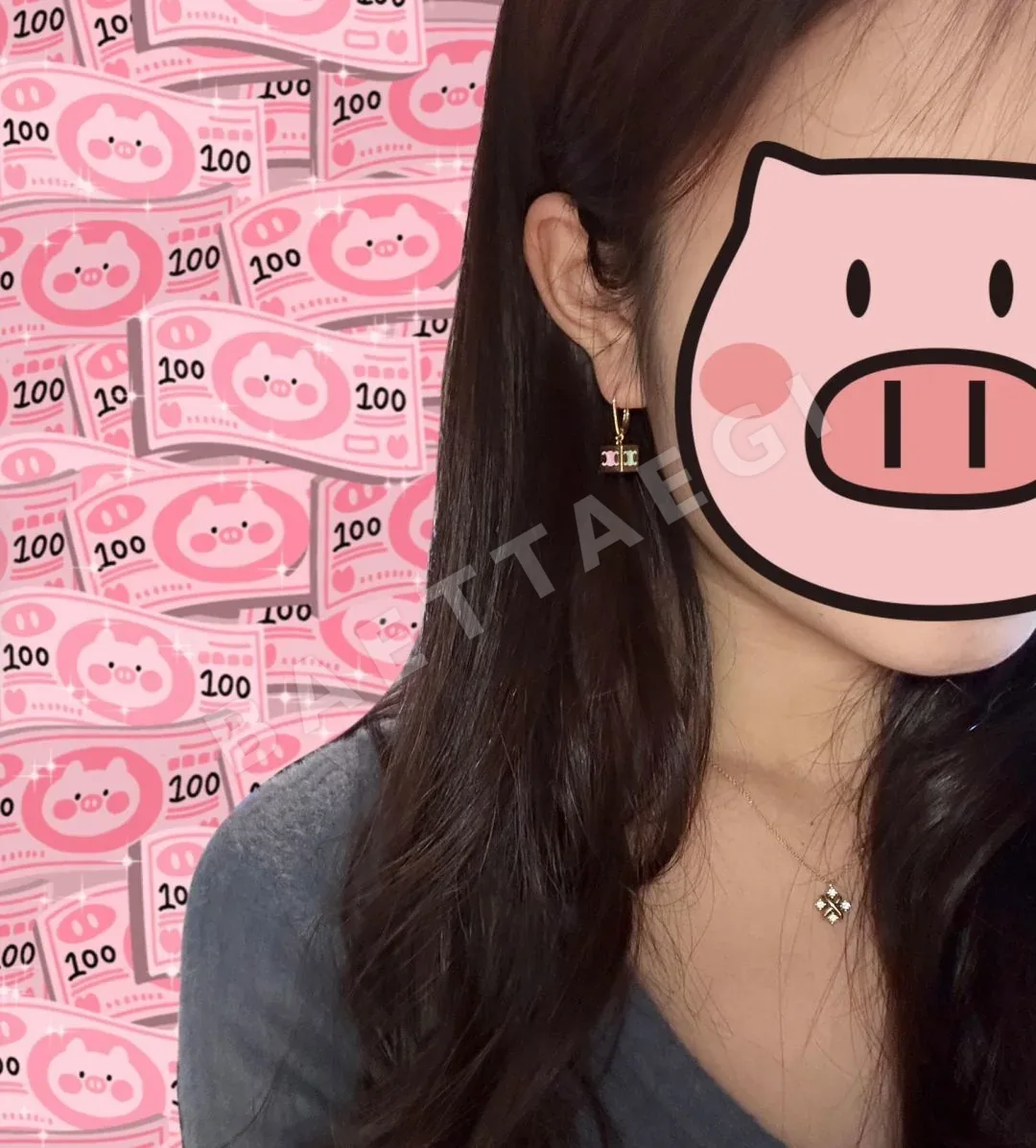 셀린느 C 마카롱 컬러 스퀘어 귀걸이 상세 이미지 3