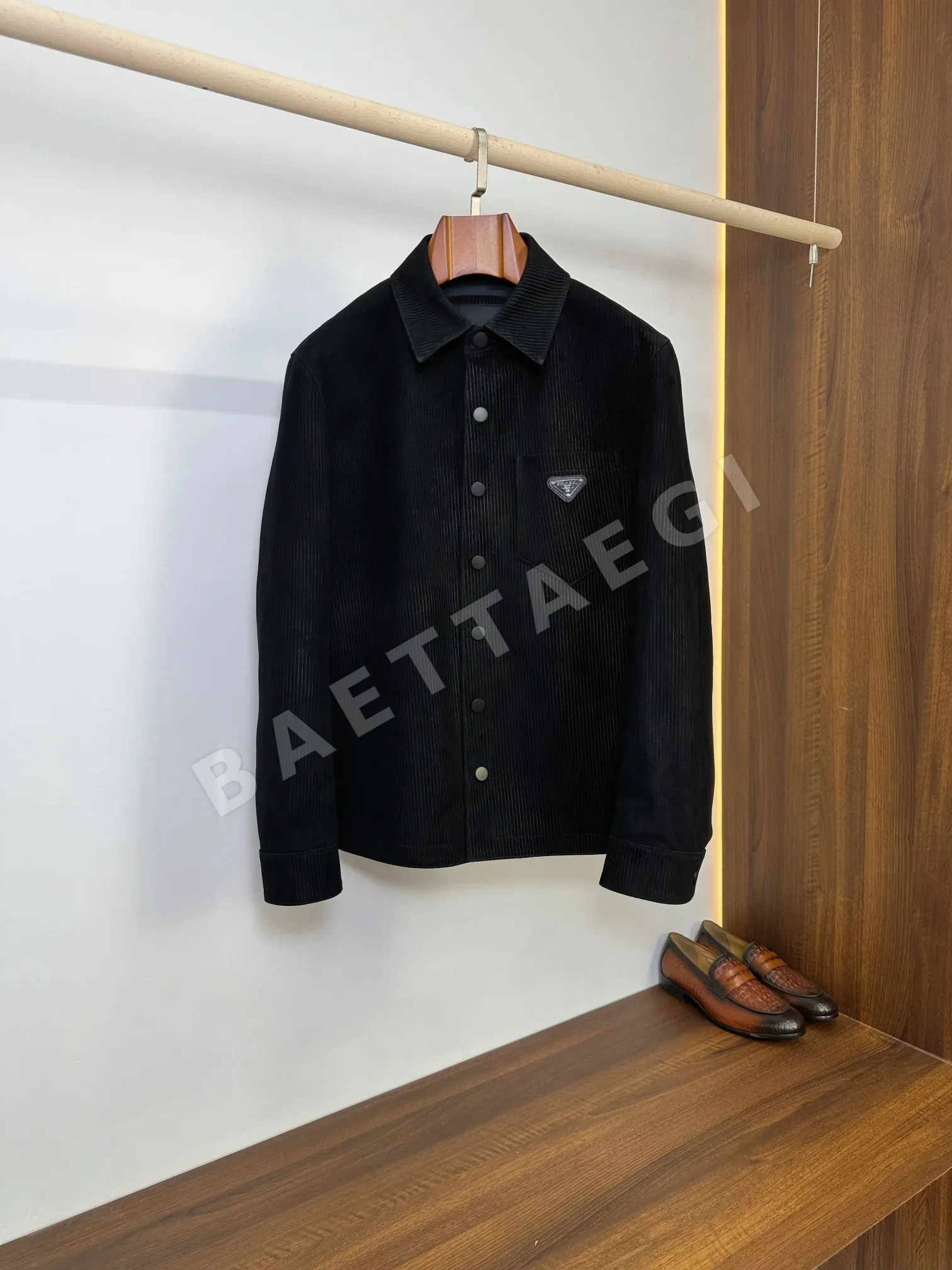 프라다 스웨이드 램스킨 남성 자켓 186395