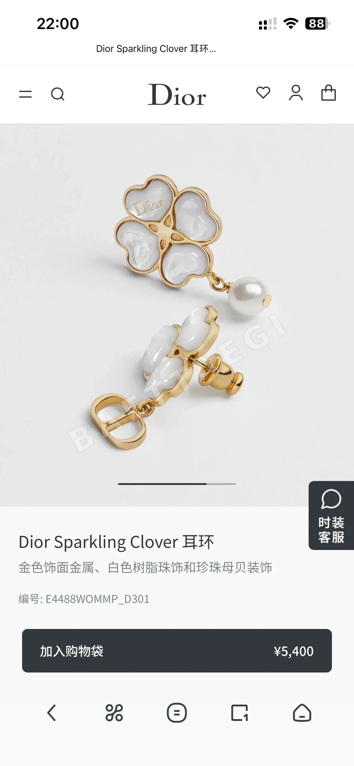 디올 레터링 메탈 귀걸이 상세 이미지 1
