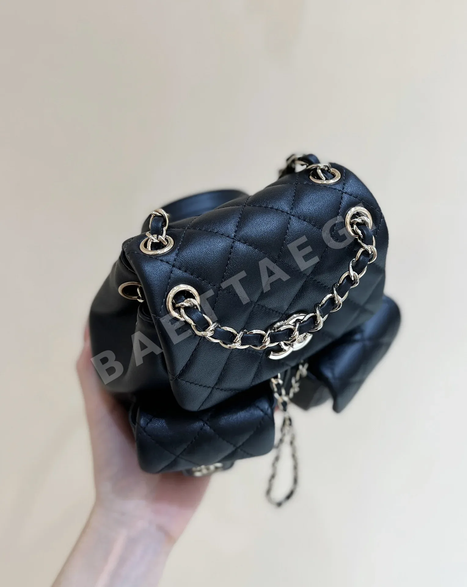 샤넬 개구리 더블 린넨 백팩 A92993 상세 이미지 3