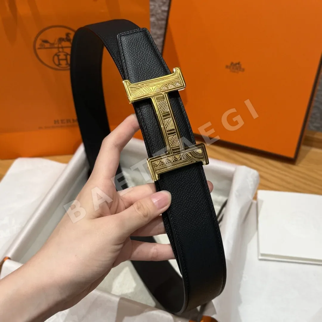 에르메스 홈 투아레그 양면 가죽 벨트 상세 이미지 4