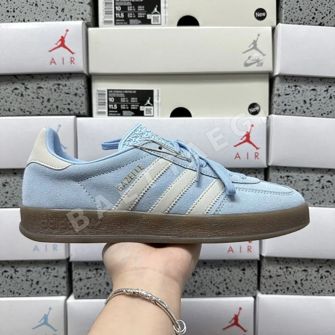 아디다스 [GOD] 가젤 인도어 JI2717 200824 Adidas Gazelle Indoor Clear Sky Off White 상세 이미지 4