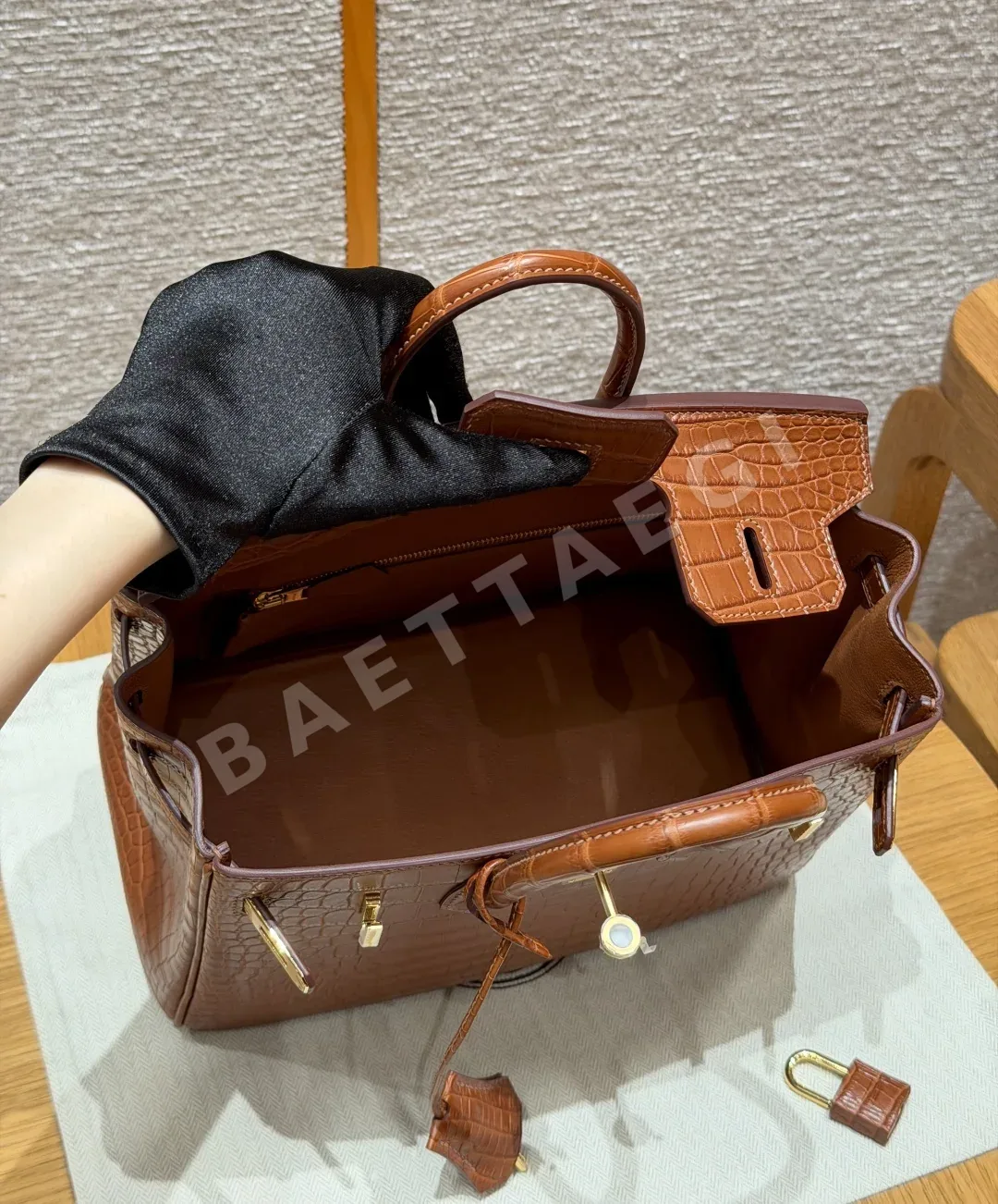 에르메스 버킨 25 포로사스 크로커다일 가방 상세 이미지 7