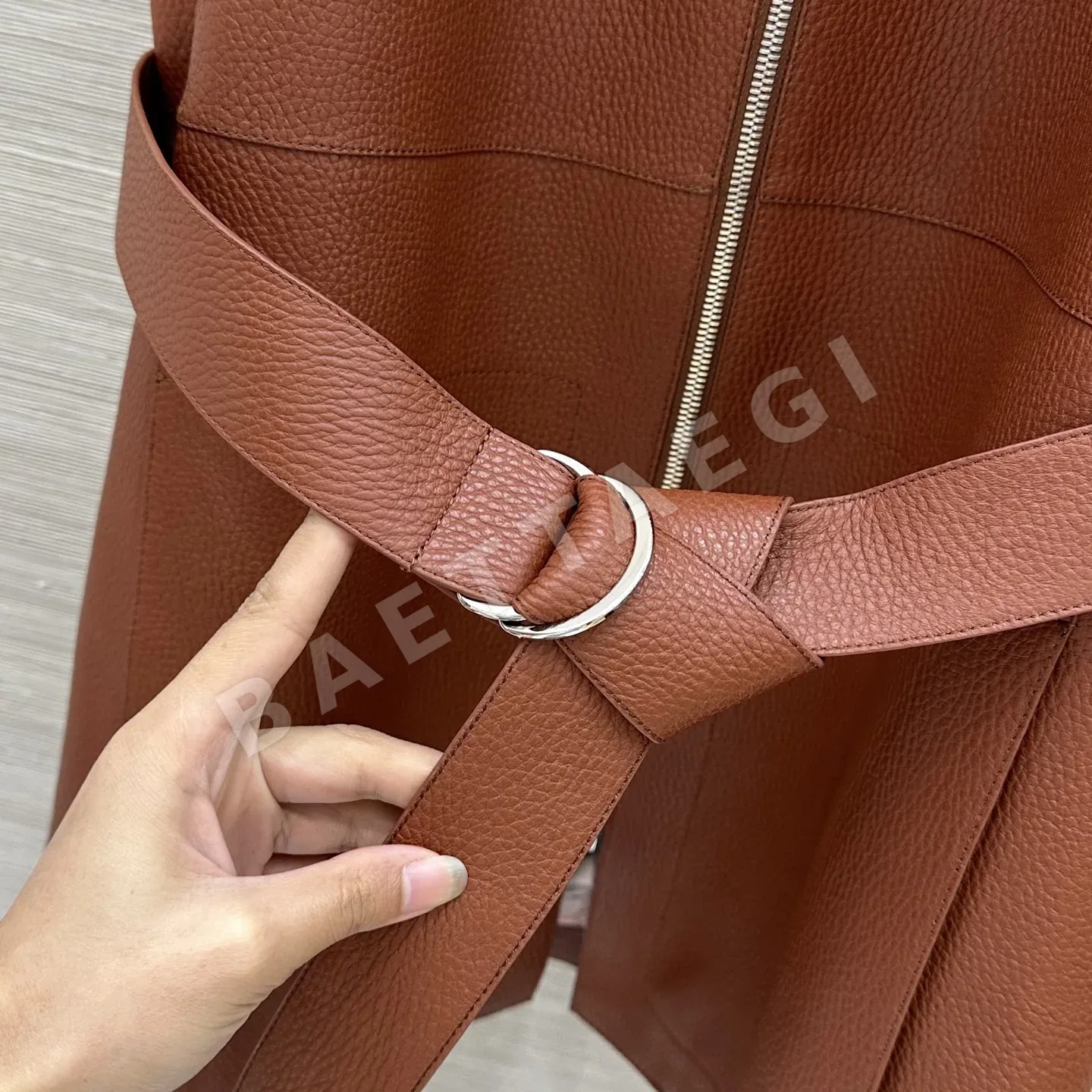 에르메스 리치 패턴 램스킨 여성 조끼 상세 이미지 6