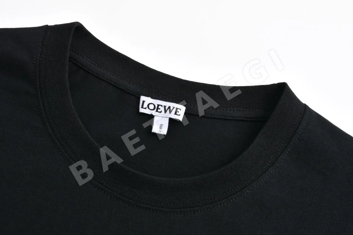 로에베 레인보우 자수 남성 반팔 티셔츠 상세 이미지 3