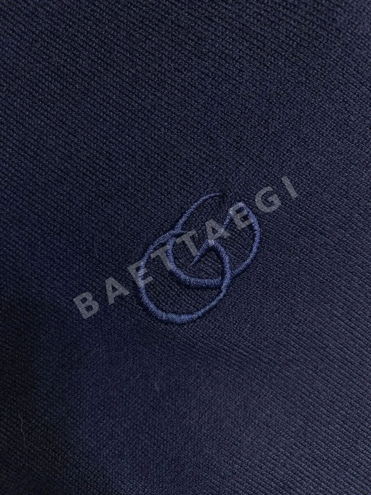 구찌 더블 G 자수 울 면 혼방 반팔 니트 스웨터 상세 이미지 5