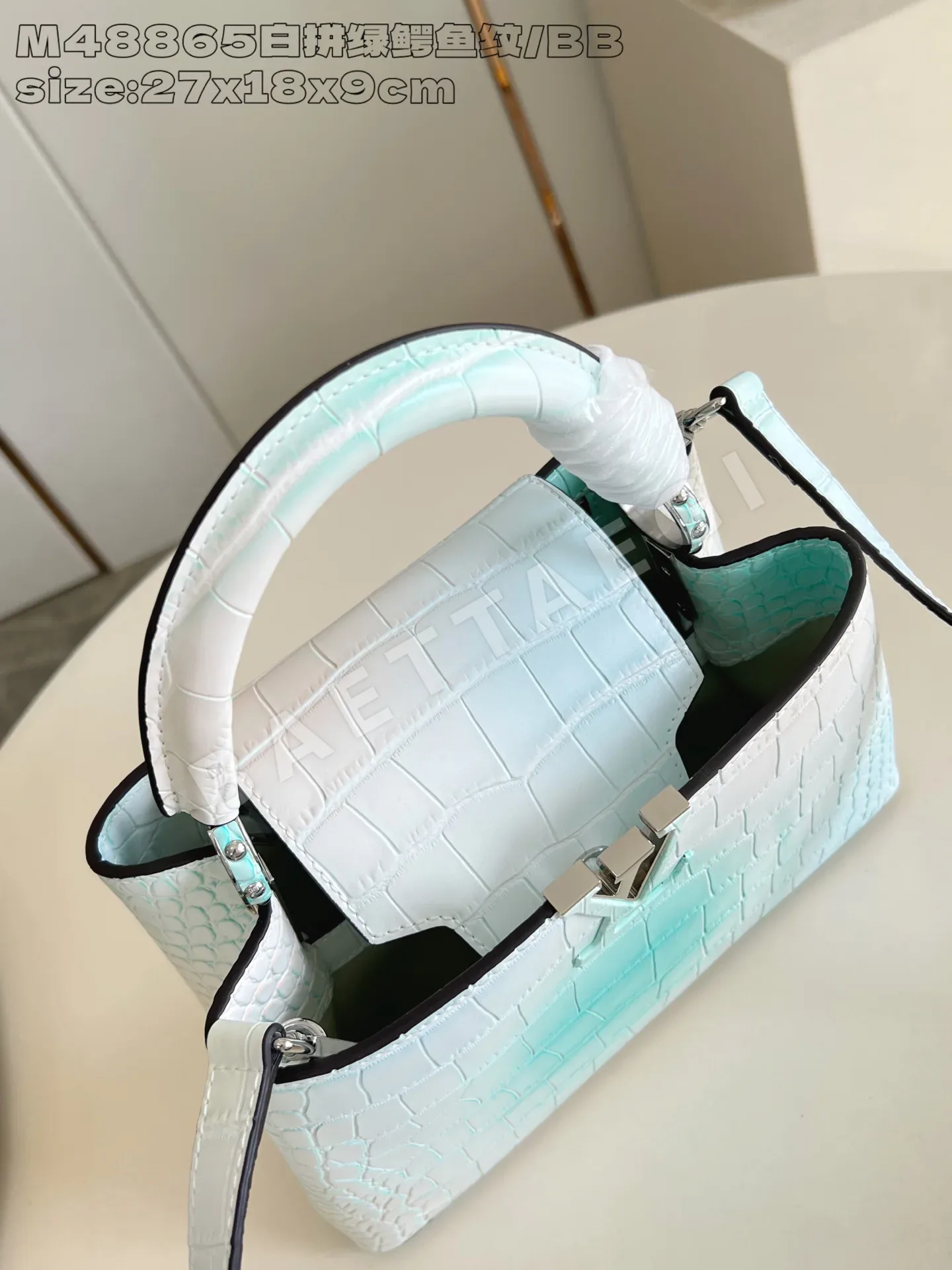 루이비통 M48865 화이트 카푸신 핸드백 BB 스몰 상세 이미지 6