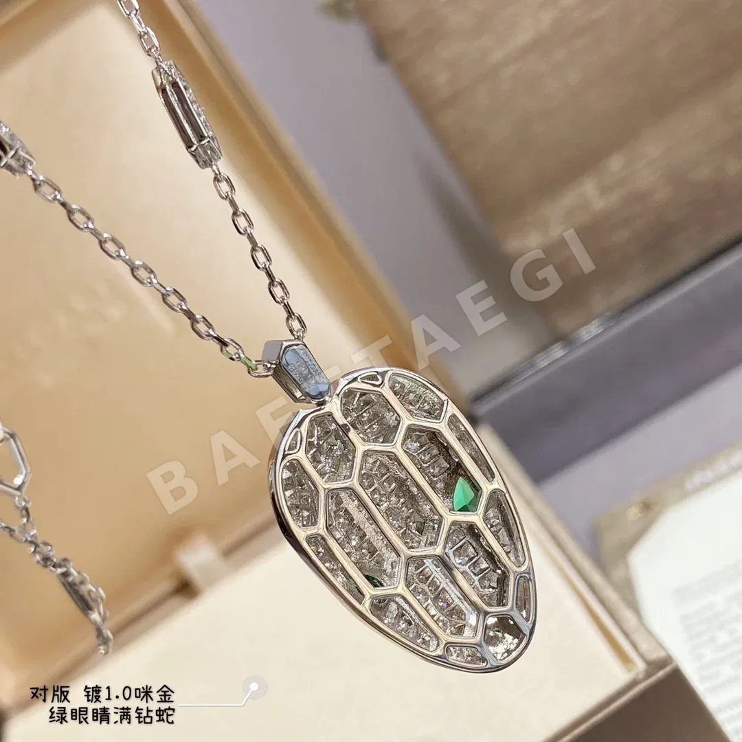 불가리 골드 도금 다이아몬드 스네이크 목걸이 상세 이미지 9