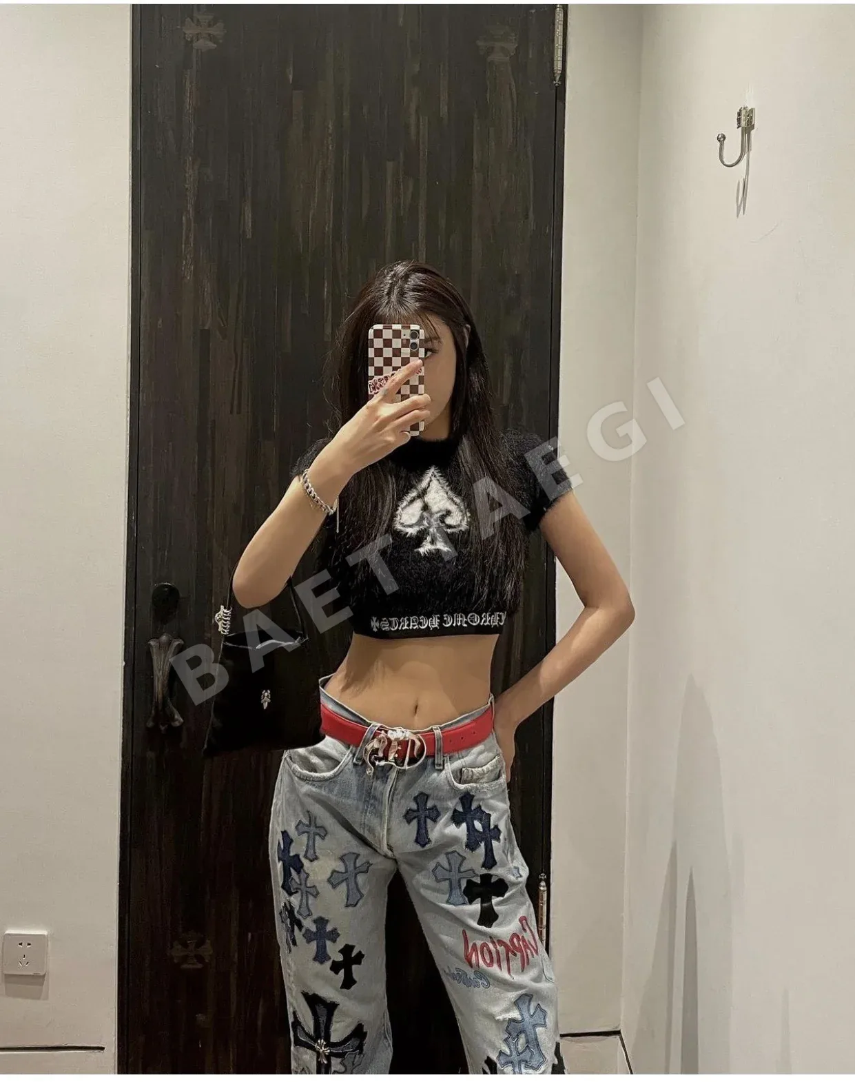 크롬하츠 드라큘라 마작 소가죽 핸드백 상세 이미지 12