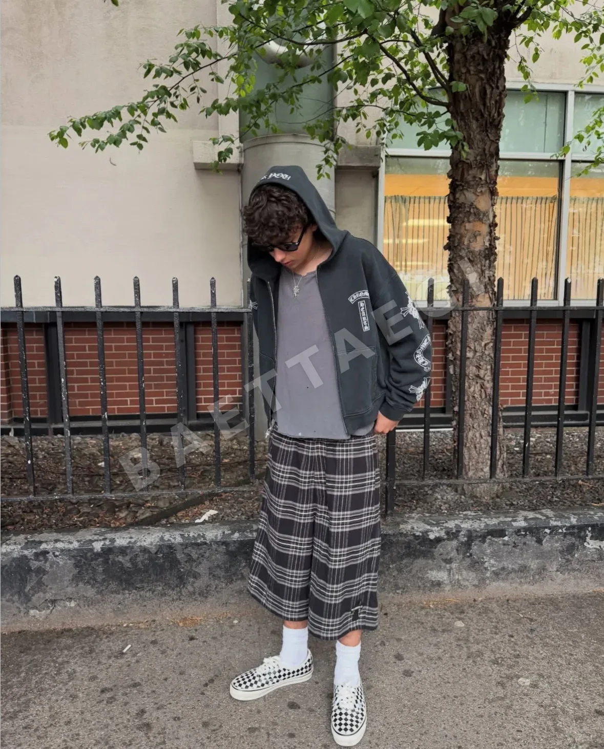 크롬하츠 플란넬 체크 카프리 남성 반바지 상세 이미지 6