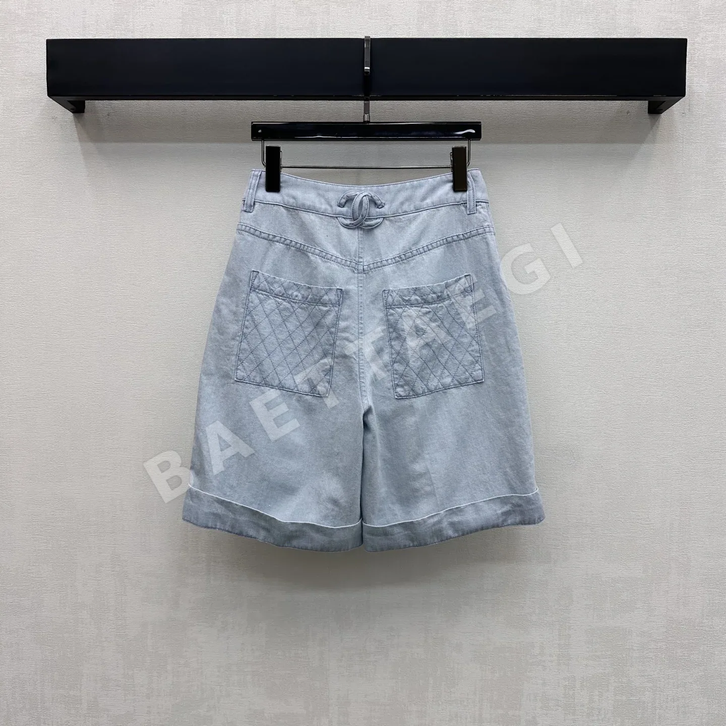 샤넬 와이드 레그 데님 카프리 팬츠 상세 이미지 5