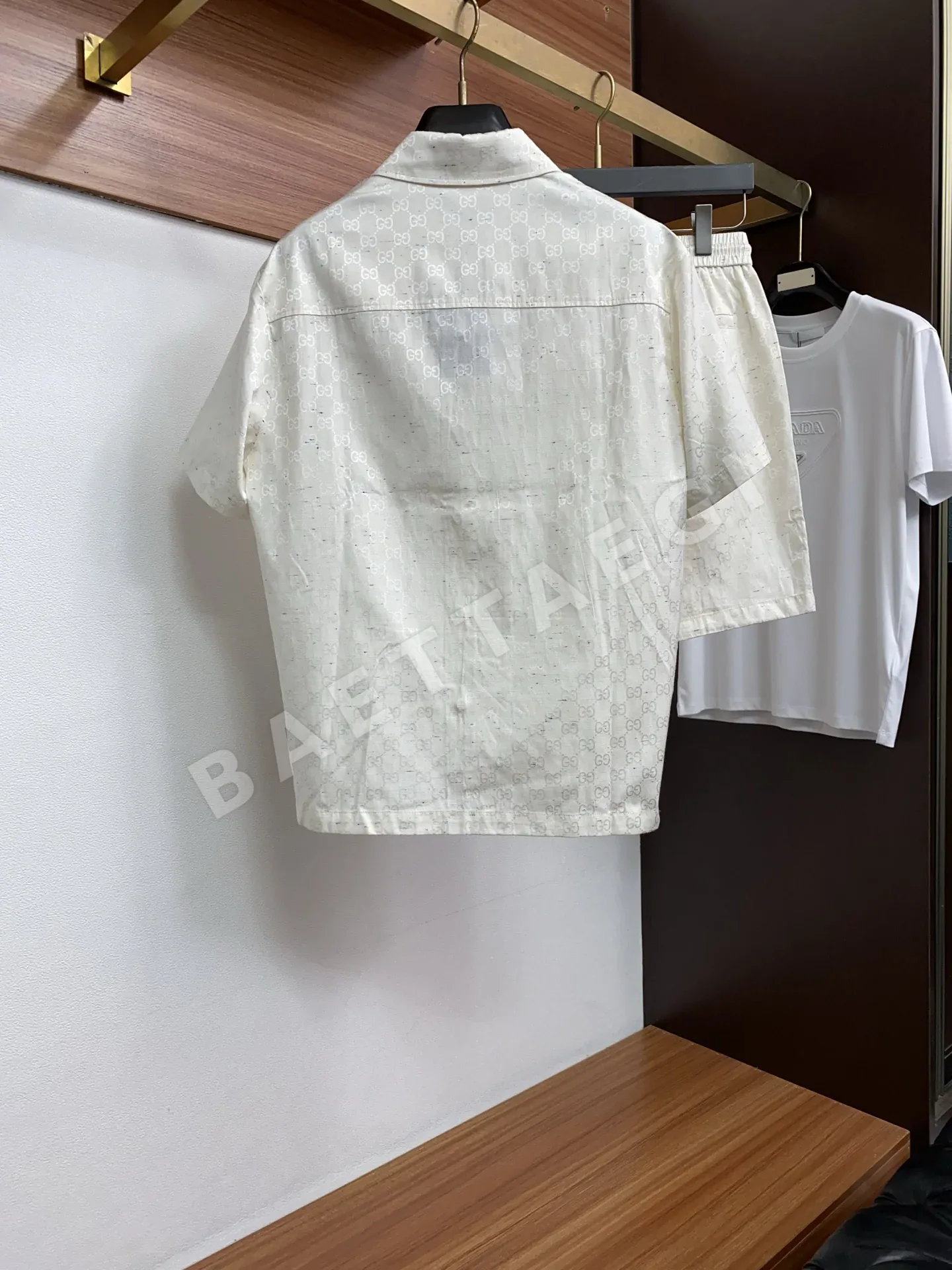 구찌 남성 린넨 반바지 세트 상세 이미지 9