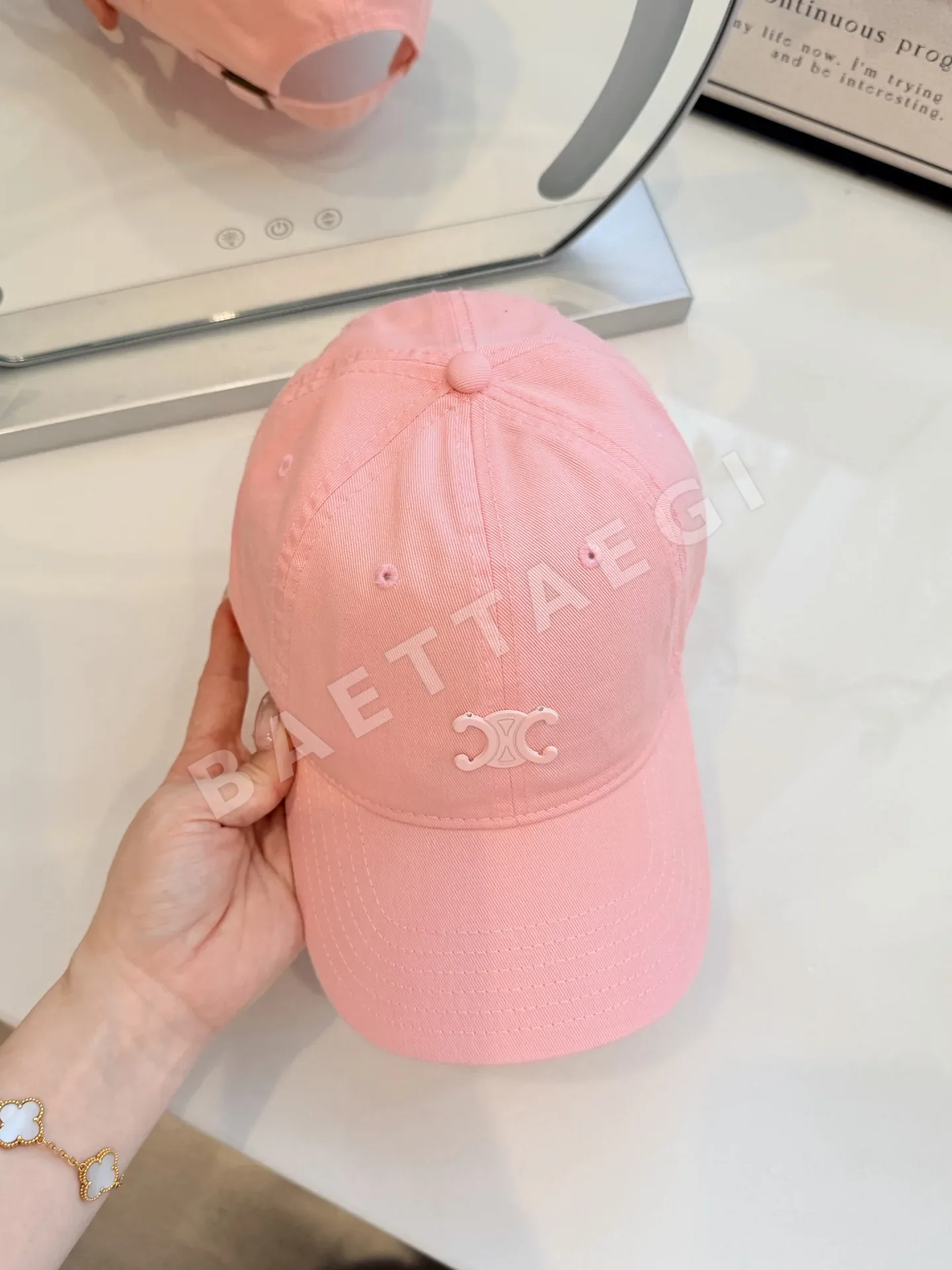 셀린느 코튼 키릴 문자가미 베이스볼캡 상세 이미지 5