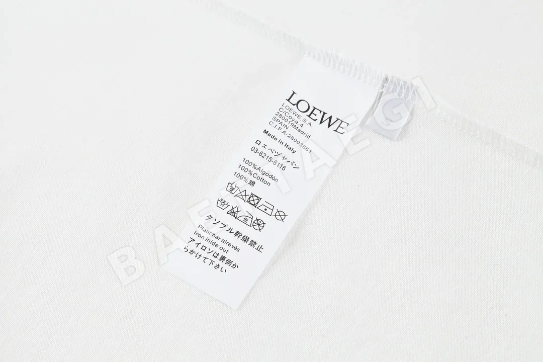 로에베 자수 타월 원단 남성 반팔 티셔츠 상세 이미지 6