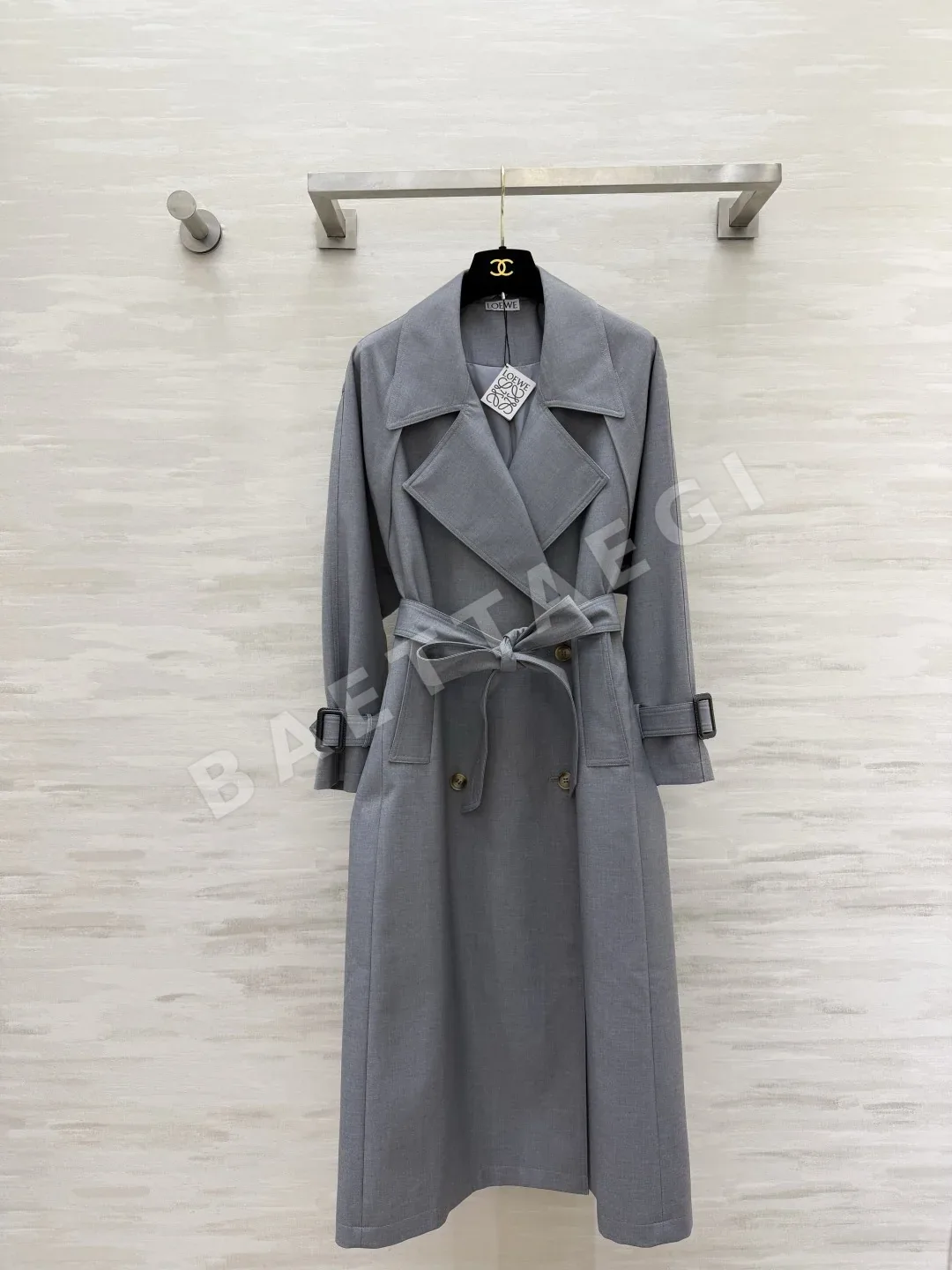 로에베 더블브레스트 트렌치코트 여성 자켓 154580