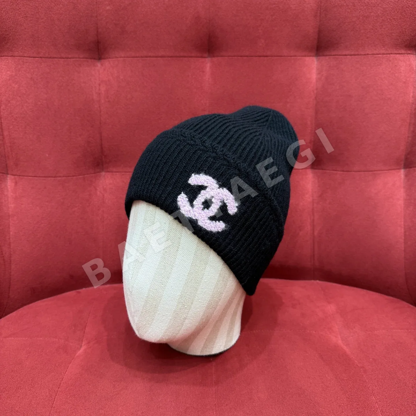 샤넬 더블 C 자수 카시미어 비니 상세 이미지 4