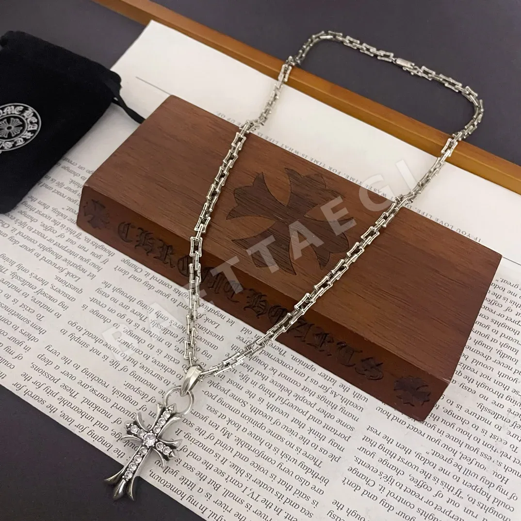 크롬하츠 크로스 장식 뱀부 패턴 목걸이 126755