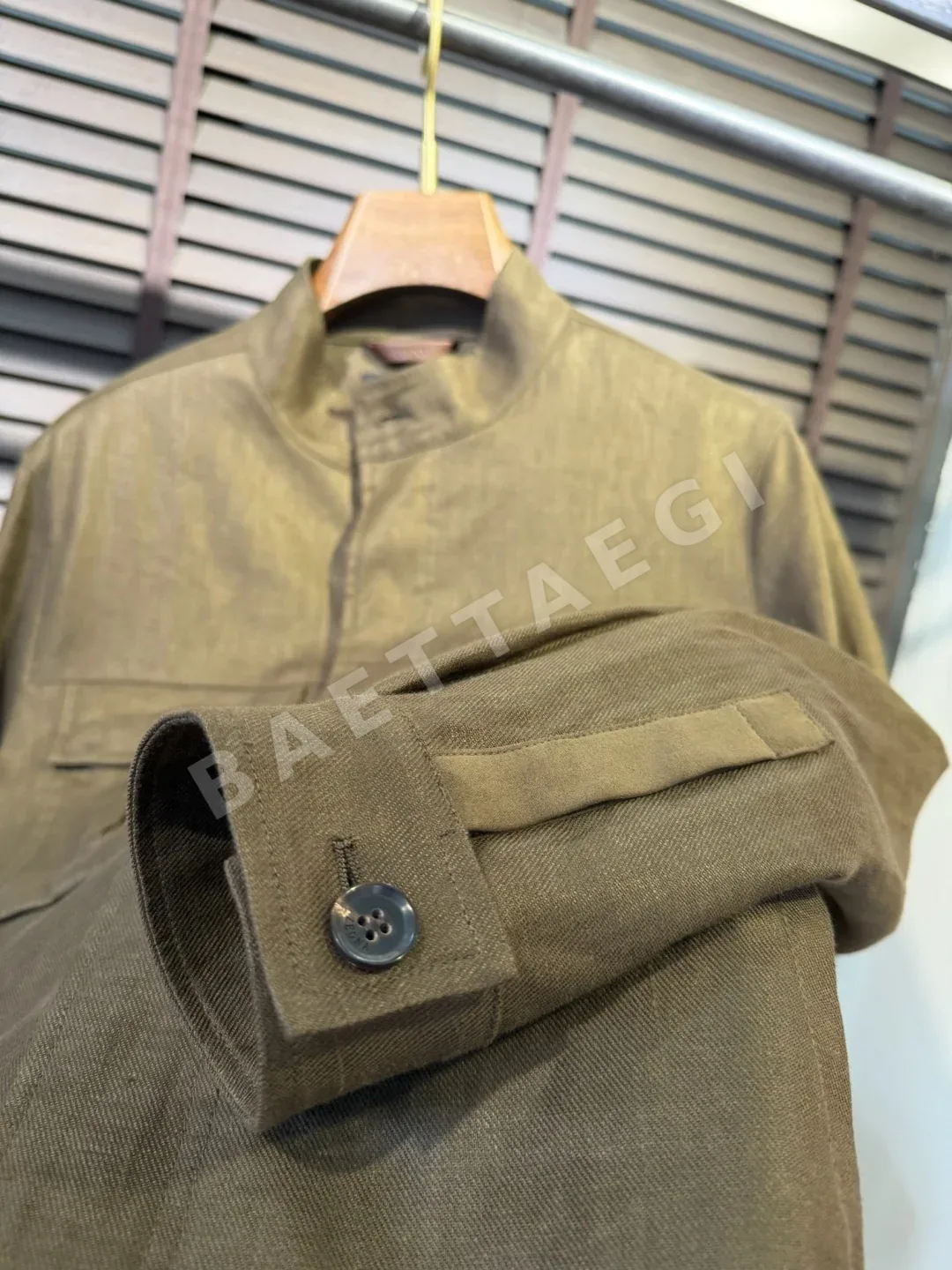 제냐 린넨 메탈 버튼 남성 자켓 상세 이미지 6