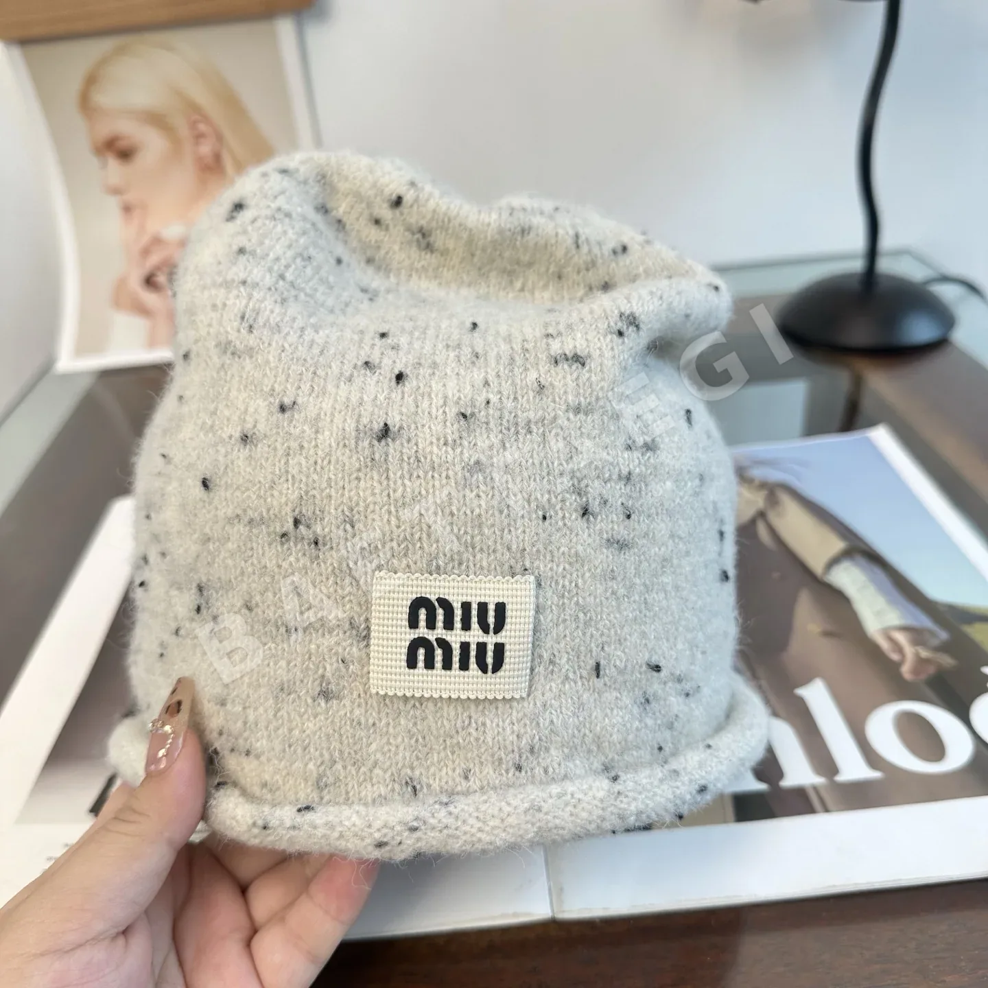 미우미우 니트 비니 모자 상세 이미지 9