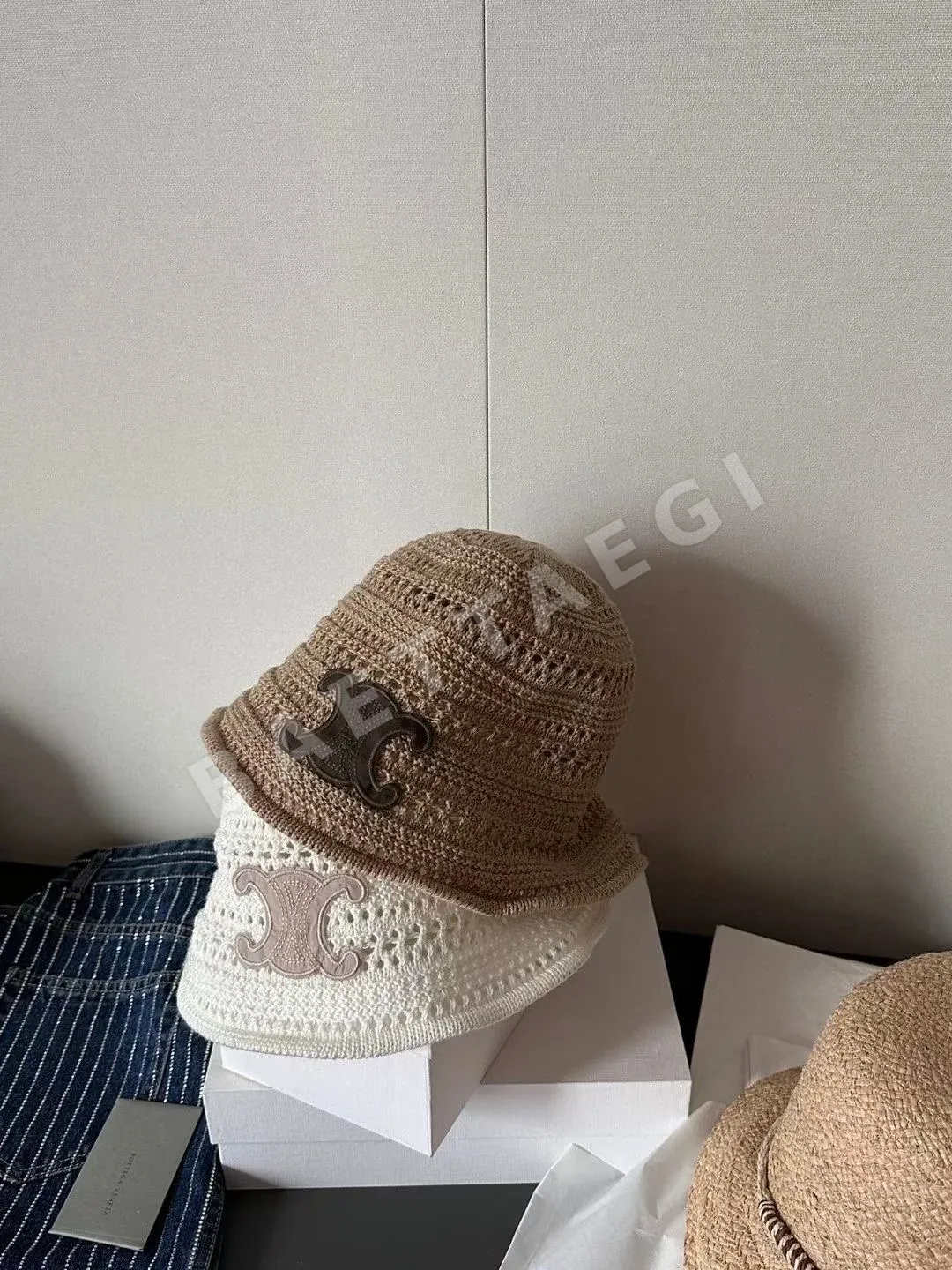 셀린느 시스루 메시 피셔맨 햇 상세 이미지 4